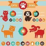 Infographics Elements - Dogs-venimo-Framed Art Print