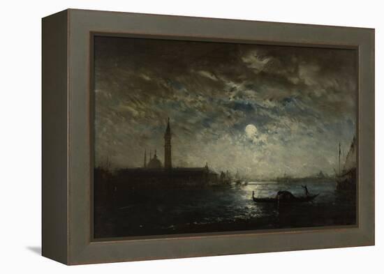 Venise, campanile au clair de lune-Félix Ziem-Framed Premier Image Canvas