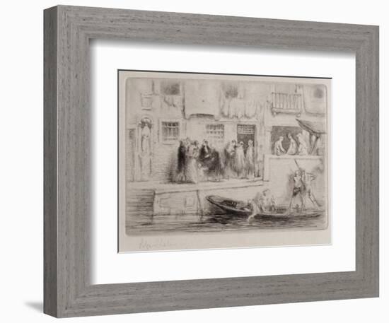 Venise, Casa dei Muori-Edgar Chahine-Framed Premium Edition