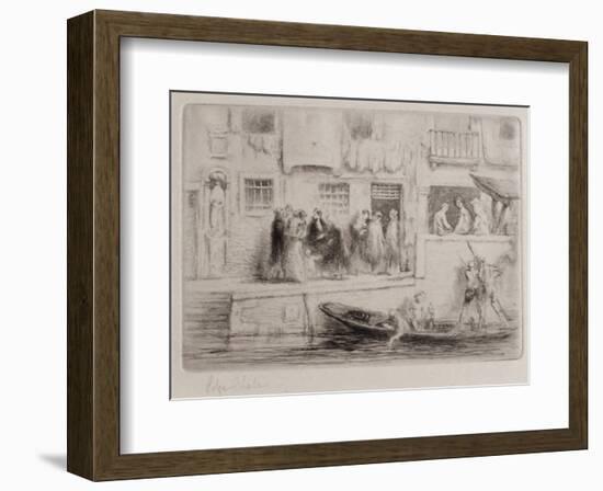 Venise, Casa dei Muori-Edgar Chahine-Framed Premium Edition
