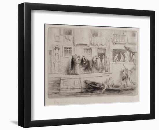 Venise, Casa dei Muori-Edgar Chahine-Framed Premium Edition