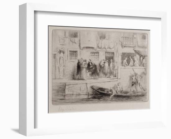 Venise, Casa dei Muori-Edgar Chahine-Framed Premium Edition