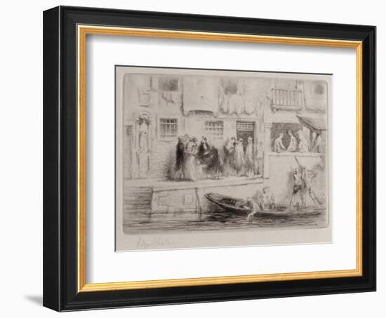 Venise, Casa dei Muori-Edgar Chahine-Framed Premium Edition