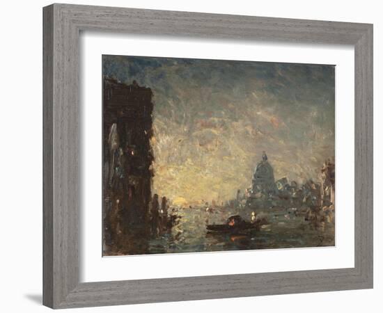 Venise coucher de soleil-Félix Ziem-Framed Giclee Print