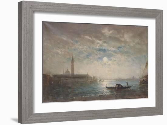 Venise et le Campanile au clair de lune-Félix Ziem-Framed Giclee Print