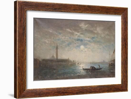 Venise et le Campanile au clair de lune-Félix Ziem-Framed Giclee Print