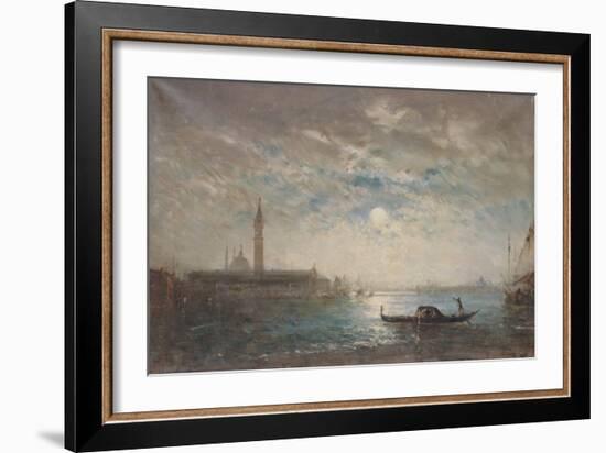 Venise et le Campanile au clair de lune-Félix Ziem-Framed Giclee Print