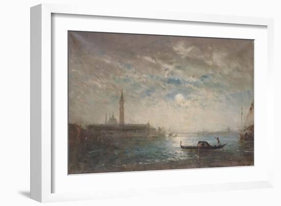 Venise et le Campanile au clair de lune-Félix Ziem-Framed Giclee Print