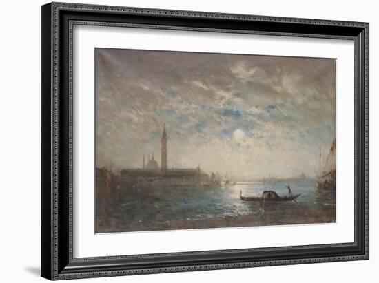 Venise et le Campanile au clair de lune-Félix Ziem-Framed Giclee Print