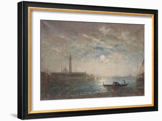 Venise et le Campanile au clair de lune-Félix Ziem-Framed Giclee Print