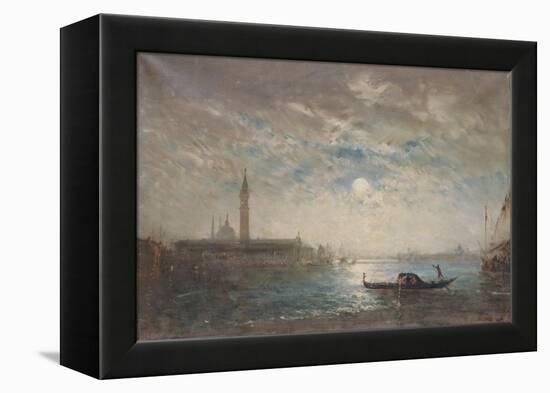 Venise et le Campanile au clair de lune-Félix Ziem-Framed Premier Image Canvas