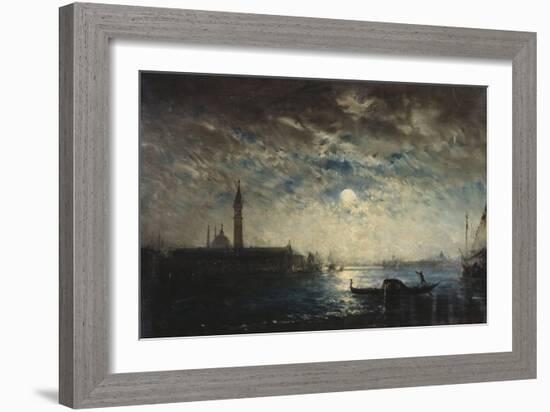 Venise et le Campanile au clair de lune-Félix Ziem-Framed Giclee Print