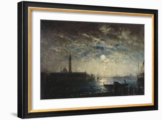 Venise et le Campanile au clair de lune-Félix Ziem-Framed Giclee Print