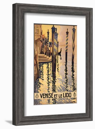 Venise et le lido-Vintage Poster-Framed Art Print