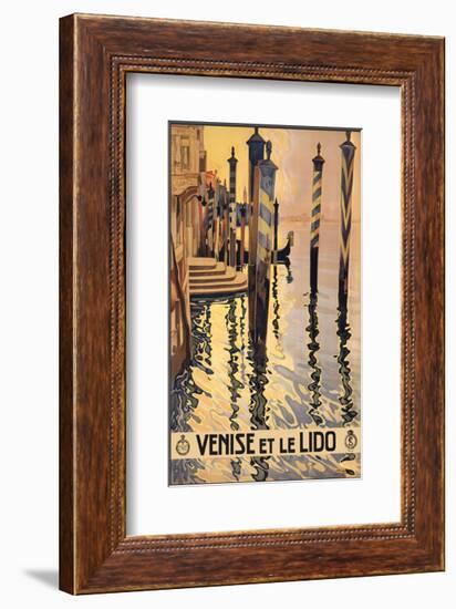 Venise et le lido-Vintage Poster-Framed Art Print