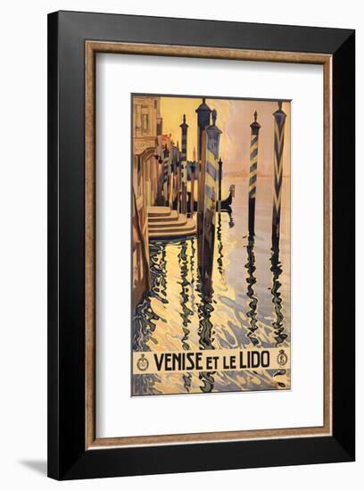 Venise et le lido-Vintage Poster-Framed Art Print