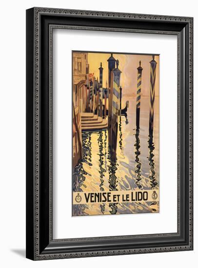 Venise et le lido-Vintage Poster-Framed Art Print