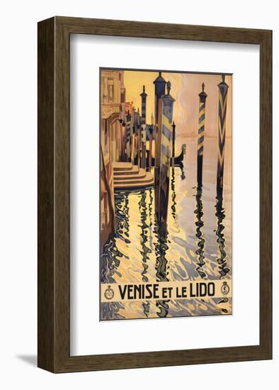 Venise et le lido-Vintage Poster-Framed Art Print