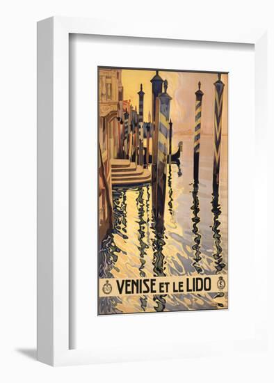 Venise et le lido-Vintage Poster-Framed Art Print