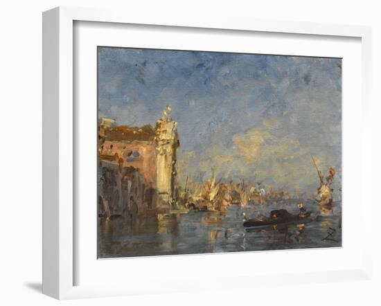 Venise, l'église de Crescuati-Félix Ziem-Framed Giclee Print