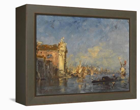 Venise, l'église de Crescuati-Félix Ziem-Framed Premier Image Canvas