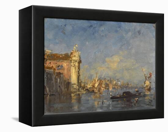 Venise, l'église de Crescuati-Félix Ziem-Framed Premier Image Canvas