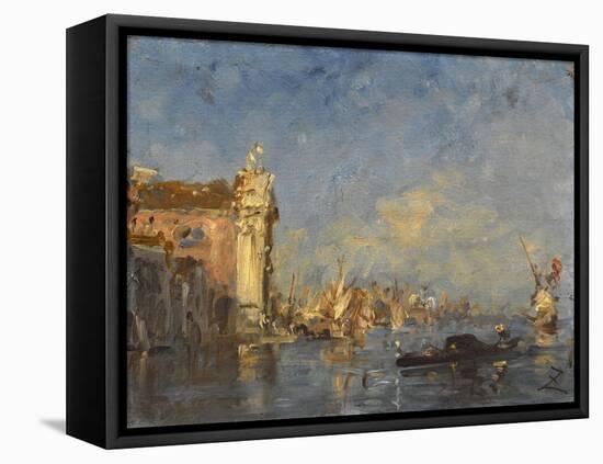 Venise, l'église de Crescuati-Félix Ziem-Framed Premier Image Canvas