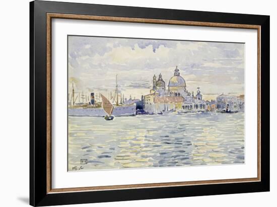 Venise, l'église de la Salute à l'entrée du Grand Canal-Henri Edmond Cross-Framed Giclee Print