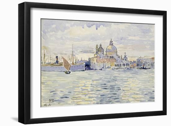 Venise, l'église de la Salute à l'entrée du Grand Canal-Henri Edmond Cross-Framed Giclee Print