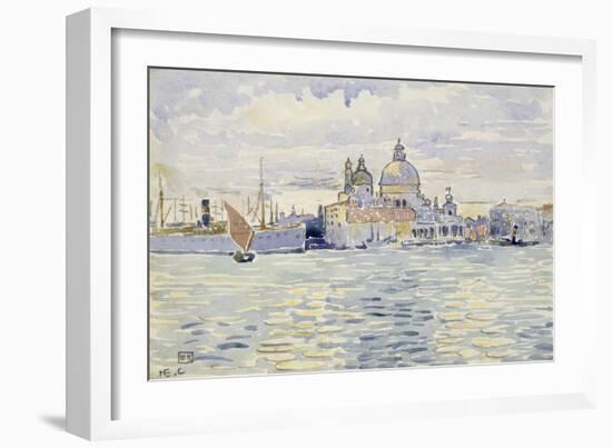 Venise, l'église de la Salute à l'entrée du Grand Canal-Henri Edmond Cross-Framed Giclee Print