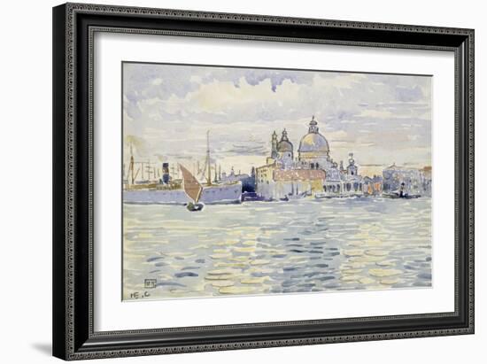 Venise, l'église de la Salute à l'entrée du Grand Canal-Henri Edmond Cross-Framed Giclee Print