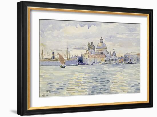 Venise, l'église de la Salute à l'entrée du Grand Canal-Henri Edmond Cross-Framed Giclee Print