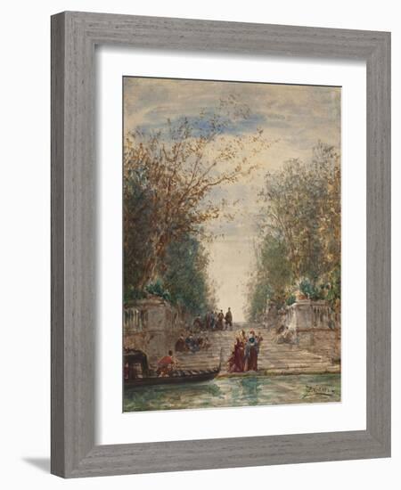 Venise, l'entrée du jardin français-Félix Ziem-Framed Giclee Print