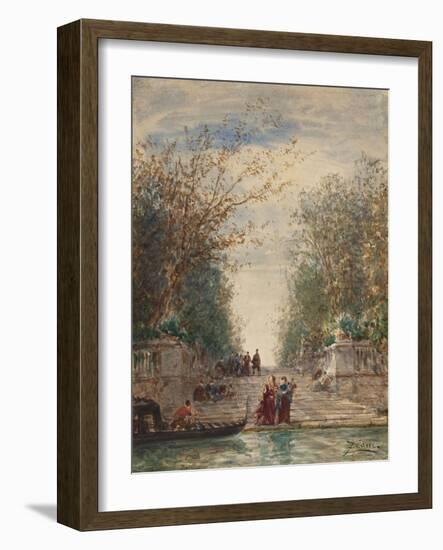 Venise, l'entrée du jardin français-Félix Ziem-Framed Giclee Print