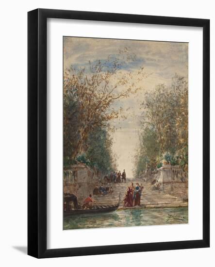 Venise, l'entrée du jardin français-Félix Ziem-Framed Giclee Print