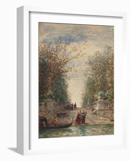 Venise, l'entrée du jardin français-Félix Ziem-Framed Giclee Print