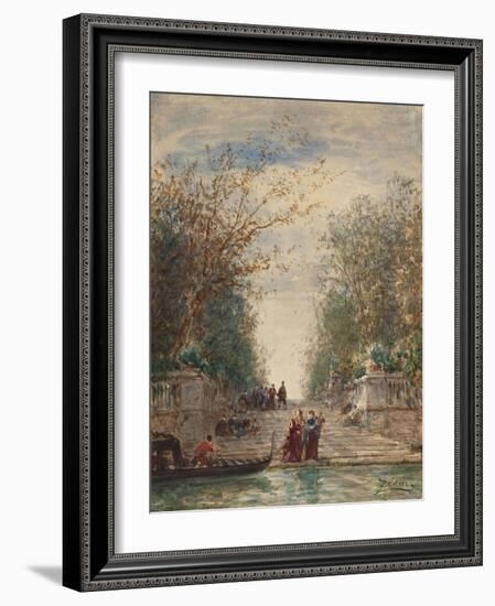 Venise, l'entrée du jardin français-Félix Ziem-Framed Giclee Print