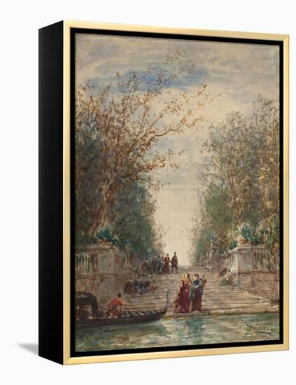 Venise, l'entrée du jardin français-Félix Ziem-Framed Premier Image Canvas