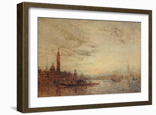 Venise, la Giudecca au crépuscule-Félix Ziem-Framed Giclee Print