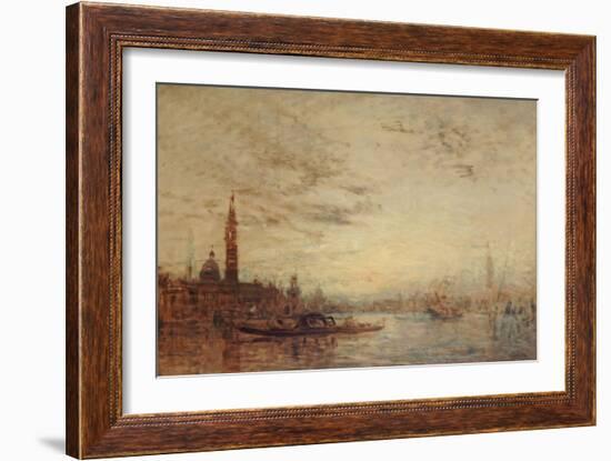 Venise, la Giudecca au crépuscule-Félix Ziem-Framed Giclee Print