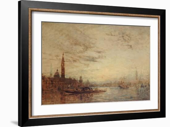 Venise, la Giudecca au crépuscule-Félix Ziem-Framed Giclee Print