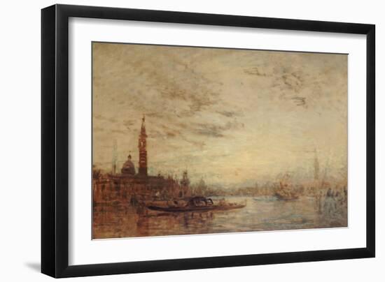Venise, la Giudecca au crépuscule-Félix Ziem-Framed Giclee Print