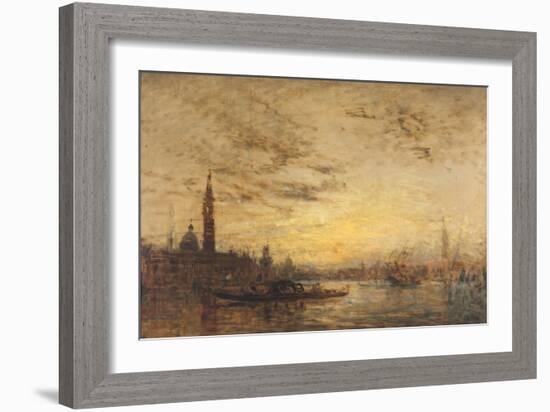 Venise, La Giudecca au crépuscule-Félix Ziem-Framed Giclee Print