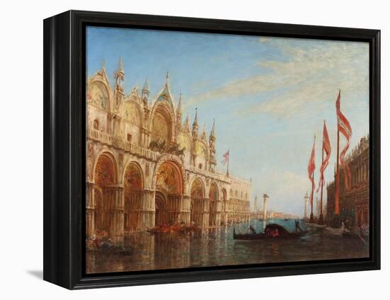 Venise, la place Saint-Marc, inondation-Félix Ziem-Framed Premier Image Canvas