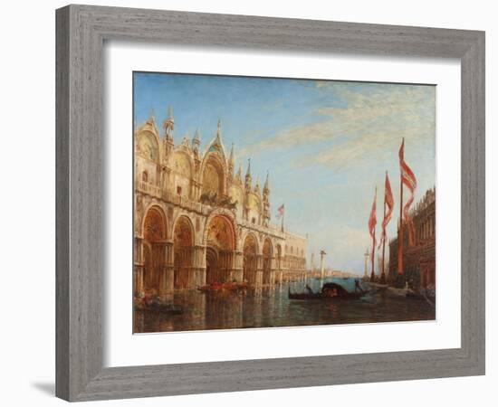 Venise, la place Saint-Marc, inondation-Félix Ziem-Framed Giclee Print