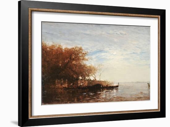 Venise, le jardin français au clair de lune-Félix Ziem-Framed Giclee Print