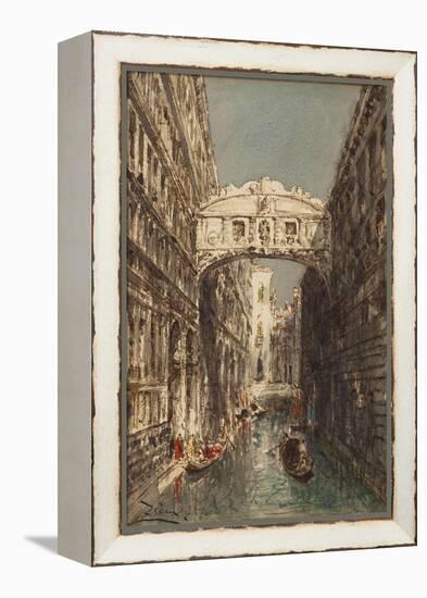 Venise, le pont des Soupirs-Félix Ziem-Framed Premier Image Canvas