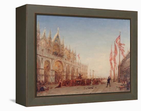 Venise, procession de la Saint-Georges-Félix Ziem-Framed Premier Image Canvas