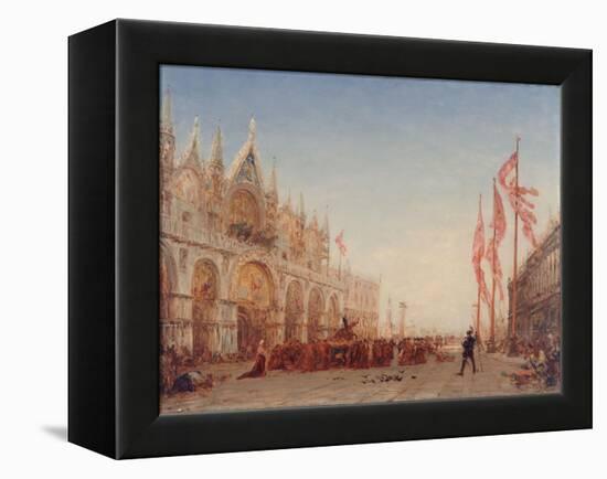 Venise, procession de la Saint-Georges-Félix Ziem-Framed Premier Image Canvas