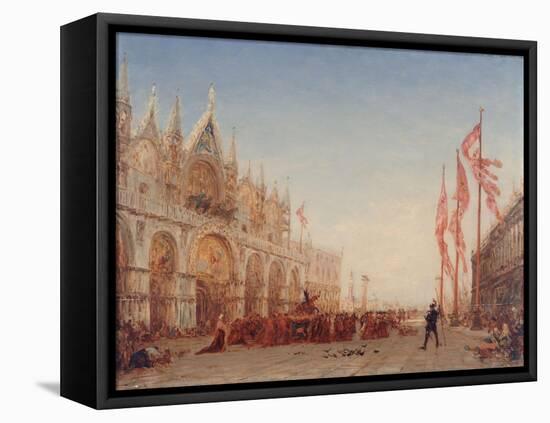 Venise, procession de la Saint-Georges-Félix Ziem-Framed Premier Image Canvas